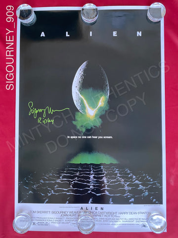SIGOURNEY_909 - 24x36 Reproduction Poster Autographed By Sigourney Weaver