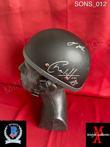 SONS_012 - Motorcycle Helmet Autographed By Charlie Hunnam & Ron Perlman