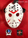 SPENCER_008 - Jason Voorhees Friday the 13th Mask Autographed By Spencer Charnas