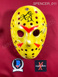 SPENCER_011 - Jason Voorhees Friday the 13th Mask Autographed By Spencer Charnas
