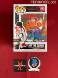 TERRIFIER_002 - Terrifier 1592 Art The Clown Funko Pop! Autographed By David Howard Thornton, Lauren LaVera, Elliott Fullam, Samantha Scaffidi, Alexa Blair Robertson, Antonella Rose, Mason Mecartea, Krsy Fox & Margaret Anne Florence