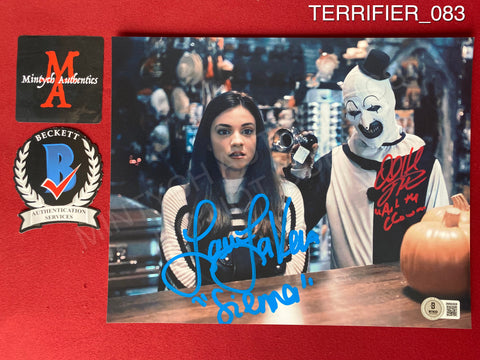TERRIFIER_083 - 8x10 Photo Autographed By David Howard Thonrton & Lauren LaVera
