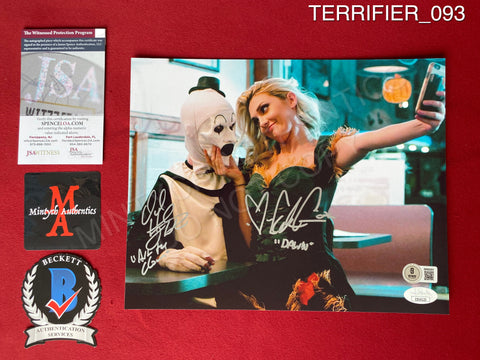 TERRIFIER_093 - 8x10 Photo Autographed By David Howard Thornton & Catherine Corcoran