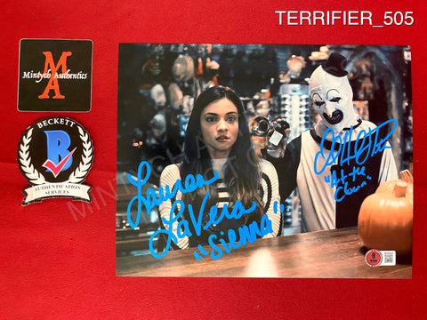 TERRIFIER_505 - 8x10 Photo Autographed By David Howard Thornton & Lauren LaVera