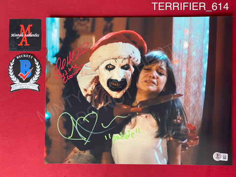 TERRIFIER_614 - 11x14 Photo Autographed By David Howard Thornton & Antonella Rose