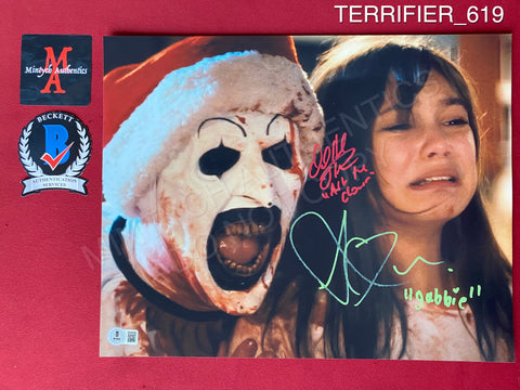 TERRIFIER_619 - 11x14 Photo Autographed By David Howard Thornton & Antonella Rose