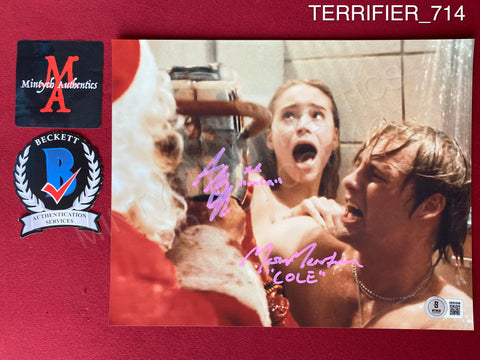 TERRIFIER_714 - 8x10 Photo Autographed By Alexa Blair Roberston & Mason Mecartea