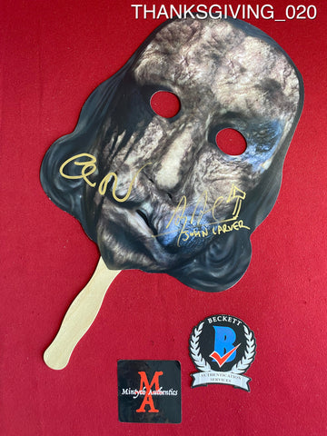 THANKSGIVING_020 - Thanksgiving Promotional Paper Mask Paper Mask Autographed By Eli Roth & Alex Armbruster