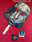 THANKSGIVING_032 - Thanksgiving Promotional Paper Mask Paper Mask Autographed By Eli Roth, Alex Armbruster & Karen Cliche