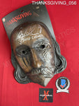 THANKSGIVING_056 - Thanksgiving Trick Or Treat Studios John Carver Burnt Mask Autographed By Alex Armbruster & Karen Cliche