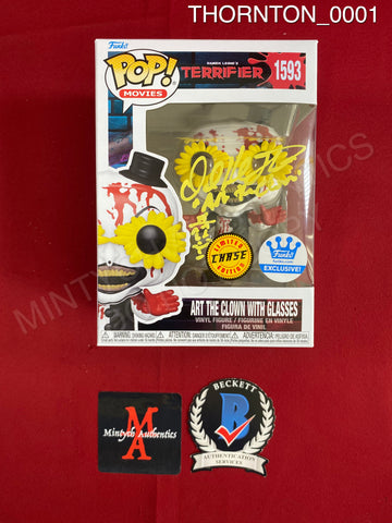 THORNTON_0001-P - Terrifier 1593 Art The Clown With Glasses CHASE Funko Pop! Autographed By David Howard Thornton