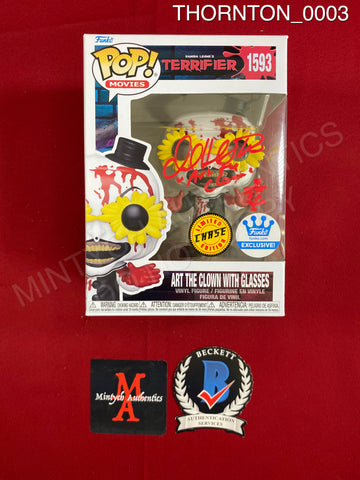 THORNTON_0003-P - Terrifier 1593 Art The Clown With Glasses CHASE Funko Pop! Autographed By David Howard Thornton