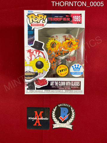THORNTON_0005-P - Terrifier 1593 Art The Clown With Glasses CHASE Funko Pop! Autographed By David Howard Thornton