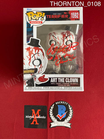 THORNTON_0108 - Terrifier 1592 Art The Clown (Bloody) Funko Pop! Autographed By David Howard Thornton
