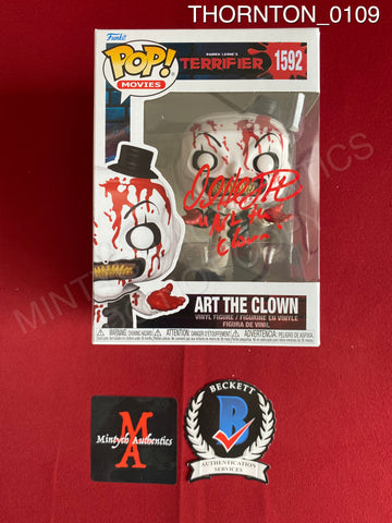 THORNTON_0109 - Terrifier 1592 Art The Clown (Bloody) Funko Pop! Autographed By David Howard Thornton