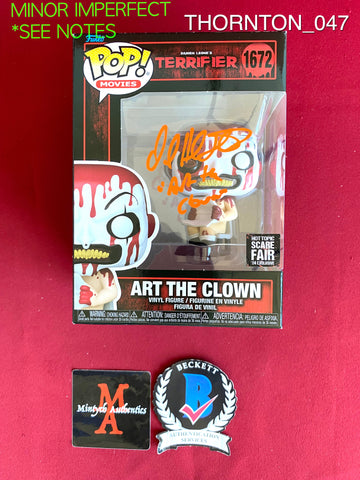 THORNTON_047 - Terrifier 1672 Art The Clown Hot Topic Scare Fair Exclusive Funko Pop! (Imperfect) Autographed By David Howard Thornton