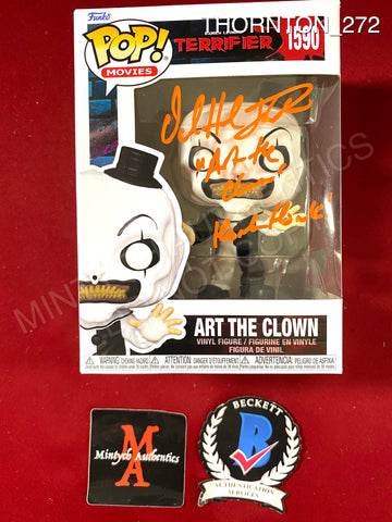 THORNTON_272 - Terrifier 1590 Art The Clown Funko Pop! Autographed By David Howard Thornton