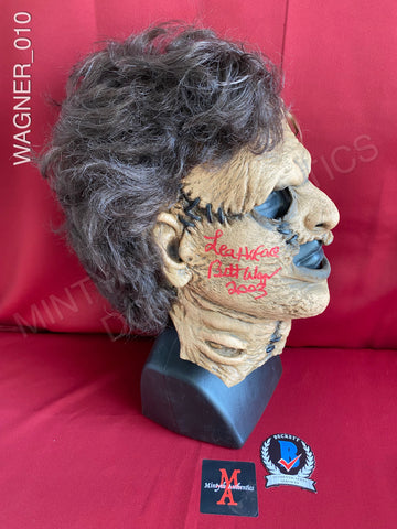 WAGNER_010 - Leatherface 2003 Trick Or Treat Studios Mask Autographed By Brett Wagner