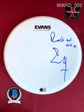 WARD_002 - White Black Sabbath 12" Evans Drum Head Autographed By Bill Ward