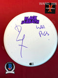 WARD_006 - White Black Sabbath 12" Evans Drum Head Autographed By Bill Ward