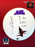 WARD_008 - White Black Sabbath 12" Evans Drum Head Autographed By Bill Ward