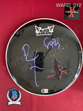 WARD_012 - Black Black Sabbath 12" Evans Drum Head Autographed By Bill Ward