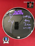 WARD_018 - Black Black Sabbath 12" Evans Drum Head Autographed By Bill Ward