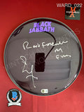 WARD_022 - Purple Black Sabbath 12" Remo Drum Head Autographed By Bill Ward