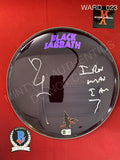 WARD_023 - Purple Black Sabbath 12" Remo Drum Head Autographed By Bill Ward