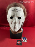 WARLOCK_001 - Bloody Eye Michael Myers Mask Mask Autographed By Dick Warlock