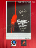 WEREWOLF_017 - 11x17 An American Werewolf In London Photo Autographed By David Naughton & Griffin Dunne
