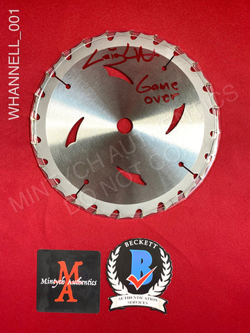 WHANNELL_001 - Silver 7" Real Saw Blade Autographed By Leigh Whannell