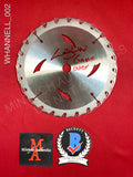 WHANNELL_002 - Silver 7" Real Saw Blade Autographed By Leigh Whannell