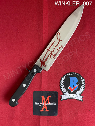 WINKLER_007 - Real 8" Steel Knife Autographed By Henry Winkler