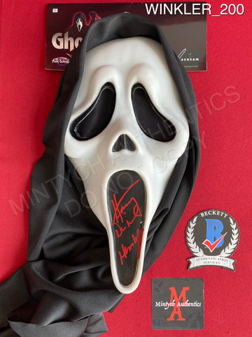 WINKLER_200 - Ghost Face Fun World Mask Autographed By Henry Winkler