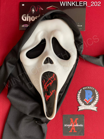 WINKLER_202 - Ghost Face Fun World Mask Autographed By Henry Winkler