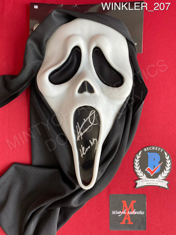 WINKLER_207 - Ghost Face Fun World Mask Autographed By Henry Winkler