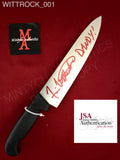 WITTROCK_001 - Real 8" Steel Knife Autographed By Finn Wittrock