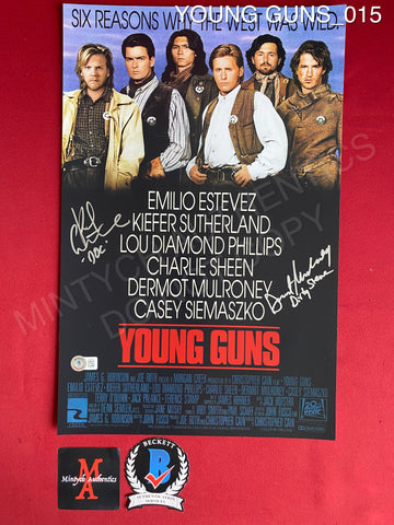 YOUNG_GUNS_015 - 11x17 Photo Autographed By Kiefer Sutherland & Dermot Mulroney