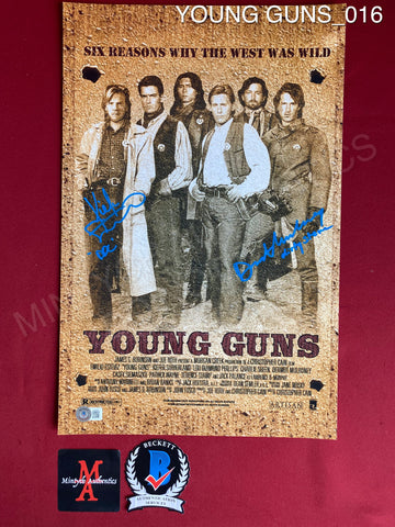 YOUNG_GUNS_016 - 11x17 Photo Autographed By Kiefer Sutherland & Dermot Mulroney