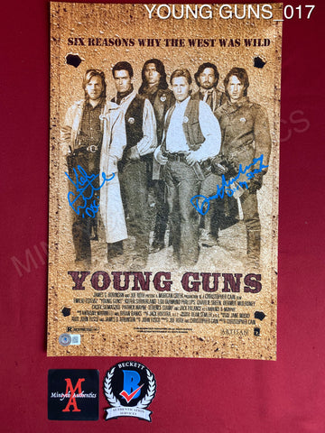 YOUNG_GUNS_017 - 11x17 Photo Autographed By Kiefer Sutherland & Dermot Mulroney