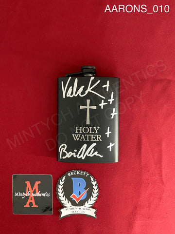 AARONS_010 - Metal Holy Water Flask Autographed By Bonnie Aarons