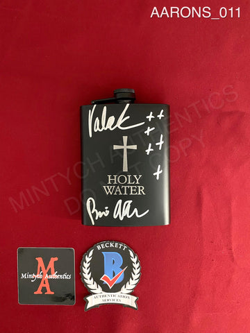 AARONS_011 - Metal Holy Water Flask Autographed By Bonnie Aarons