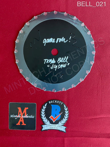 BELL_021 - Real 7" Black Steel Saw Blade Autographed By Tobin Bell