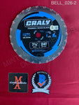 BELL_026 - Real 7" Black Steel Saw Blade Autographed By Tobin Bell