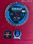 BELL_027 - Real 7" Black Steel Saw Blade Autographed By Tobin Bell