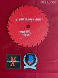 BELL_036 - Real 7" Red Steel Saw Blade Autographed By Tobin Bell