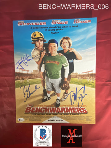 BENCHWARMERS_006 - 11x14 Photo Autographed By David Spade, Rob Schneider & John Heder