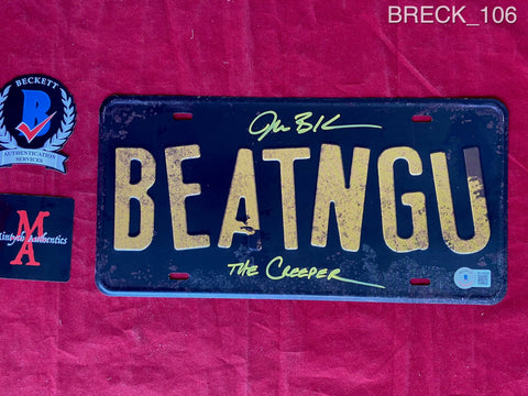 BRECK_106 - BEATNGU Replica Metal License Plate Autographed By Jonathan Breck