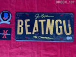 BRECK_107 - BEATNGU Replica Metal License Plate Autographed By Jonathan Breck